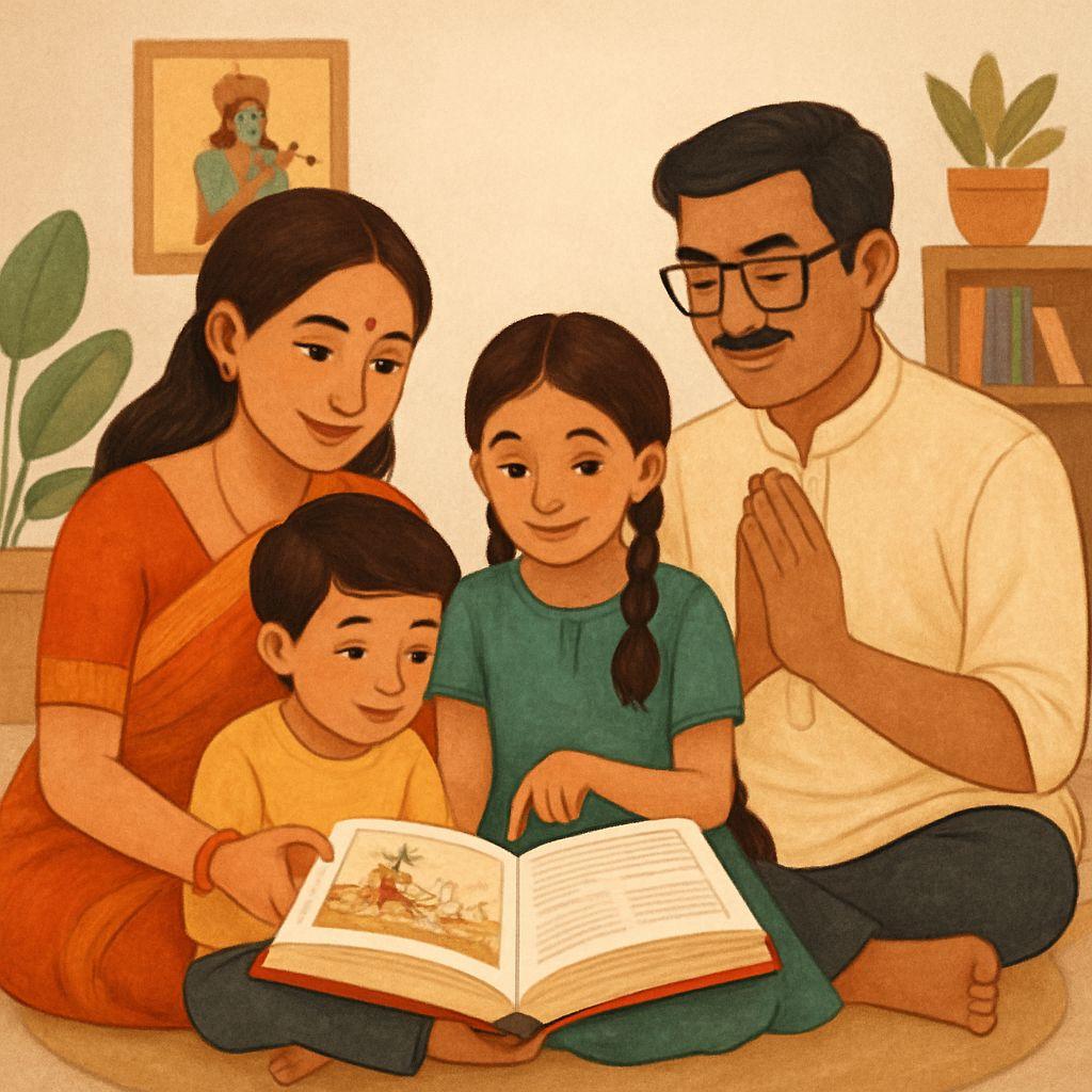 young people in meditation and discussion circle with spiritual themes