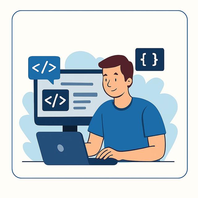volunteer working on web development for GitaLife